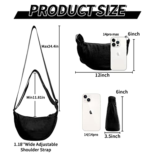 Black Nylon Crossbody Bags for Women and Men 100 Deals