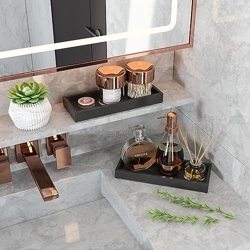 Black Wooden Vanity Tray for Bathroom and Kitchen 100 Deals