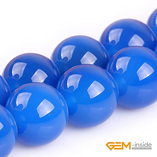 Blue Agate Gemstone Beads for Jewelry Making 100 Deals