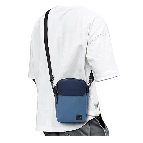 Blue Anti-Theft Waterproof Crossbody Bag for Men 100 Deals