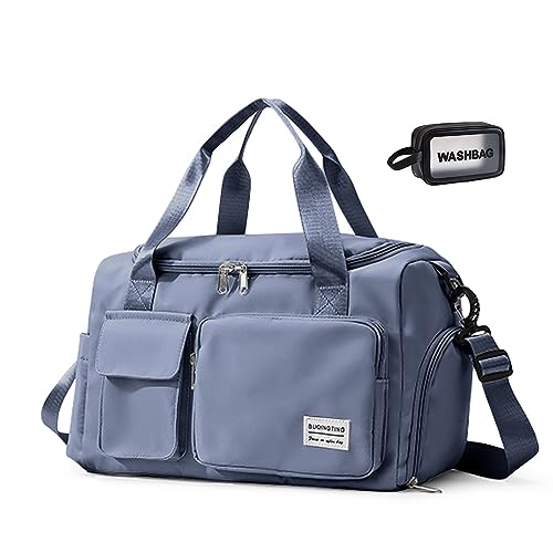 Blue Gym Bag with Shoe Compartment 100 Deals