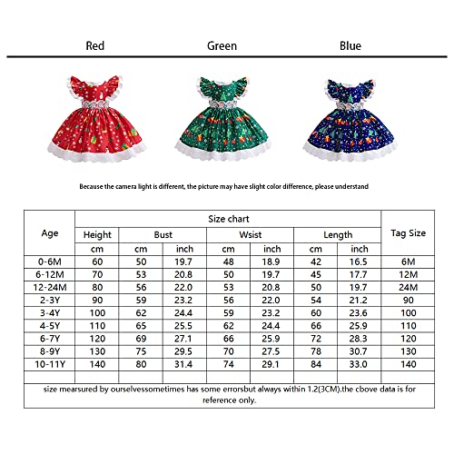Blue Snow Print Christmas Dress (8-9T) 100 Deals