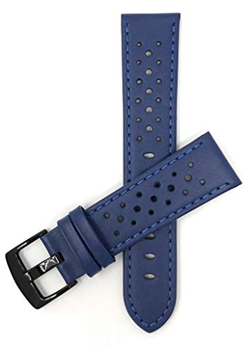 Blue XL Leather Racing Watch Band 100 Deals