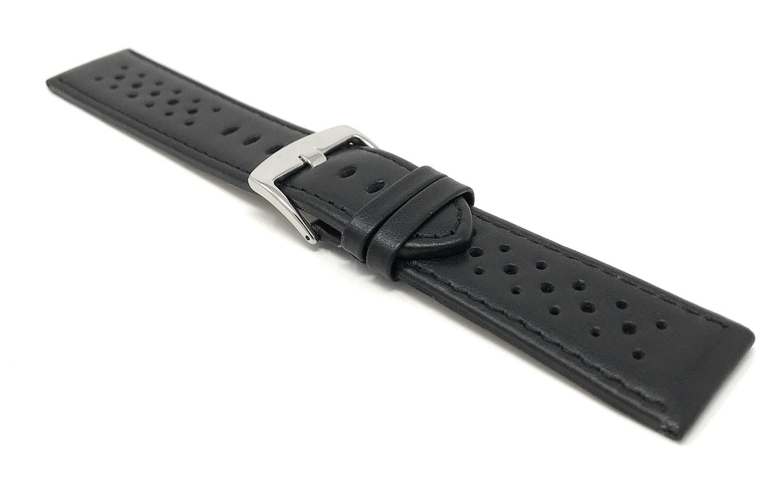 Blue XL Perforated Leather Watch Band 100 Deals
