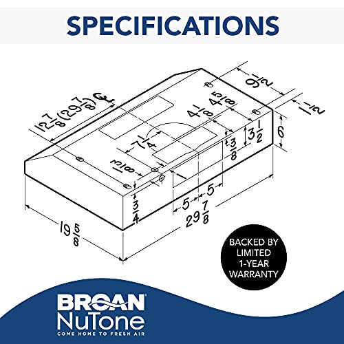 Broan-NuTone Stainless Steel Range Hood - 375 CFM 100 Deals