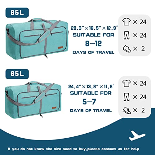 CANWAY 65L Travel Duffel Bag - Green 100 Deals