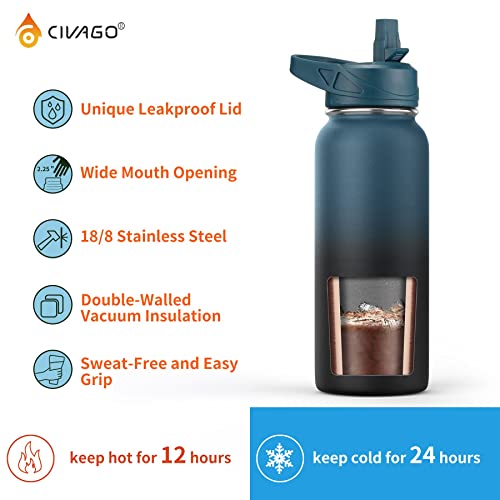 CIVAGO 32oz Insulated Steel Water Bottle 100 Deals