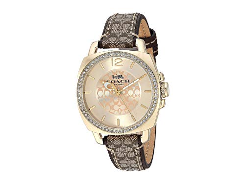 COACH Boyfriend Brown/Gold Watch – One Size 100 Deals