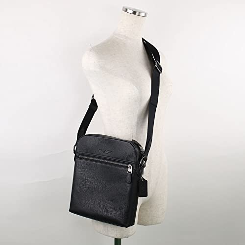 COACH Men's Small Black Leather Shoulder Bag 100 Deals