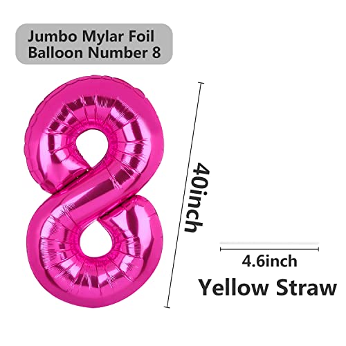 COLOURBOW Hot Pink Number 8 Balloon 100 Deals