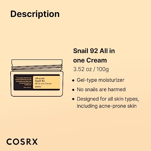 COSRX Snail Mucin Moisturizing Face Gel Cream 100 Deals