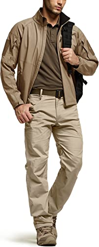 CQR Men's Flex Stretch Tactical Pants | Khaki 100 Deals