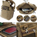Canvas Messenger Bag, Vintage Crossbody Satchel, Khaki 100 Deals