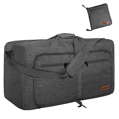 Canway 65L Men's Foldable Duffle Bag - Dark Grey 100 Deals