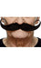 Capt' Hook Self Adhesive Black Fake Mustache 100 Deals