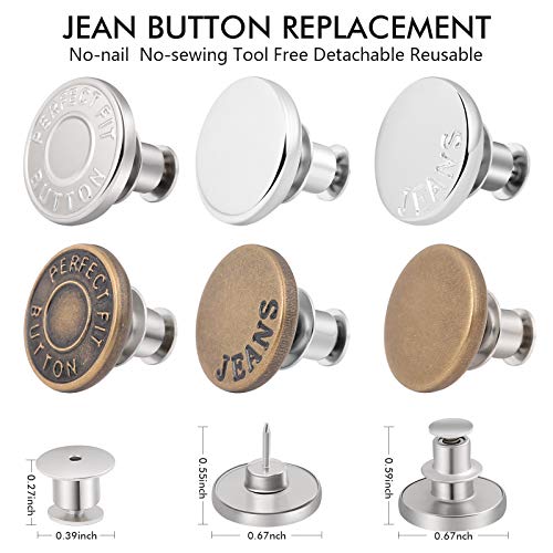 Ceryvop Button Pins - Adjustable Jeans Tightener 100 Deals