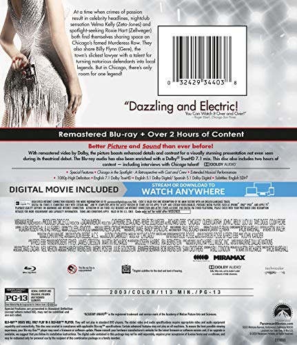 Chicago Musical Film Blu-ray Combo Pack 100 Deals