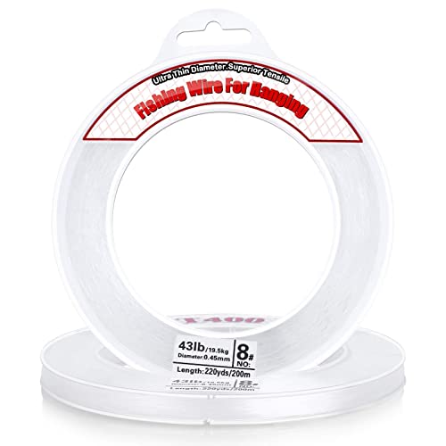 Clear Fishing Wire, 656FT Nylon Line 100 Deals