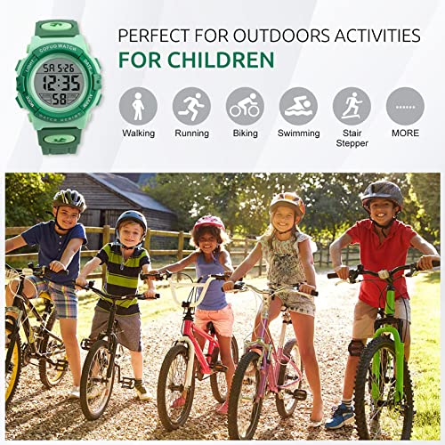 Cofuo Kids Waterproof Sports Watch | Grass Green 100 Deals