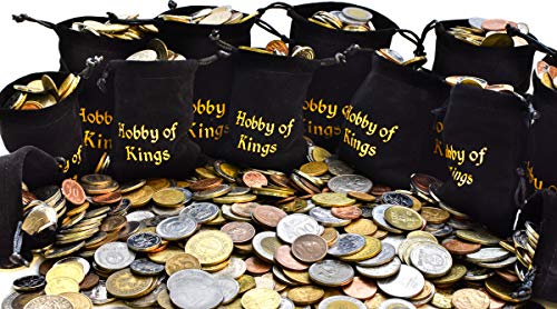 Coin Bag Small Purse with 30 International Coins 100 Deals