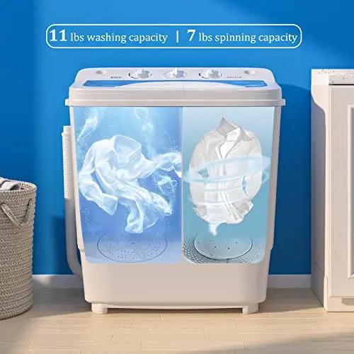 Compact Portable Laundry Machine with 11 lbs Capacity 100 Deals