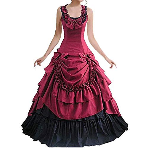 CountryWomen Victorian Gothic Dress - Red, XS 100 Deals