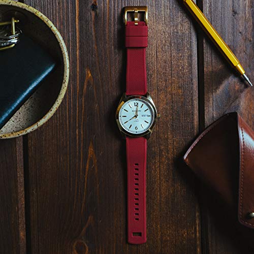 Crimson Red 21mm Elite Silicone Watch Band 100 Deals