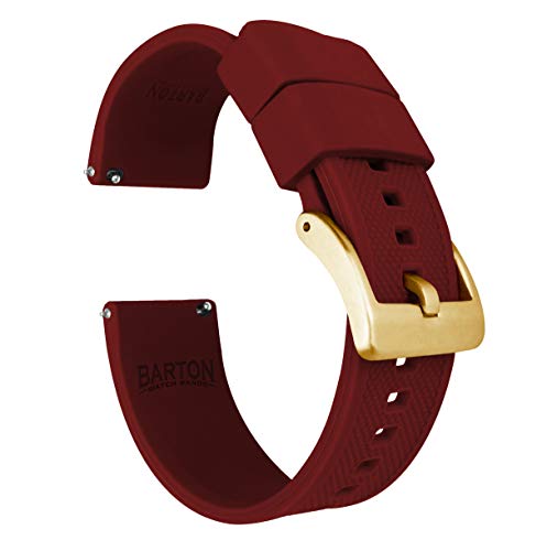 Crimson Red 21mm Elite Silicone Watch Band 100 Deals