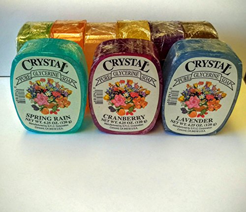 Crystal Glycerine Soap Bars - 24 Scents 100 Deals