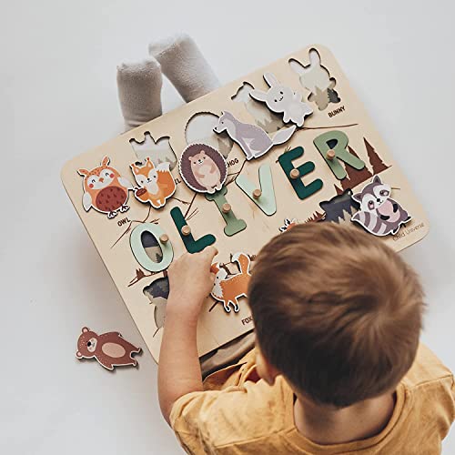Custom Wood Name Puzzle - Gender-Neutral Toddler Toy 100 Deals