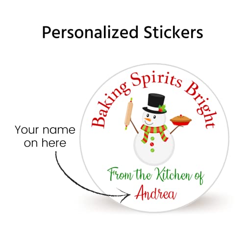 Customizable Holiday Baked Goods Gift Stickers 100 Deals