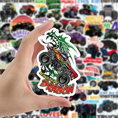 Cute Monster Truck Stickers - Waterproof Decals 100 Deals