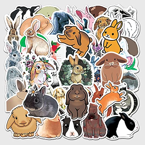 Cute Rabbit Stickers - Vinyl Waterproof Decals 100 Deals