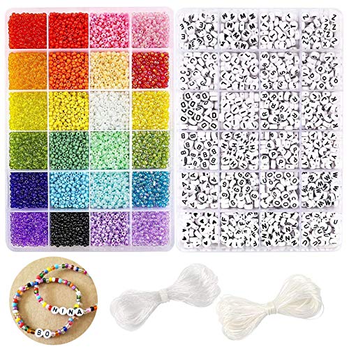 DICOBD Craft Beads Kit with Alphabet Beads 100 Deals