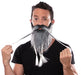 Dark Grey Viking Beard Costume - Self Adhesive 100 Deals