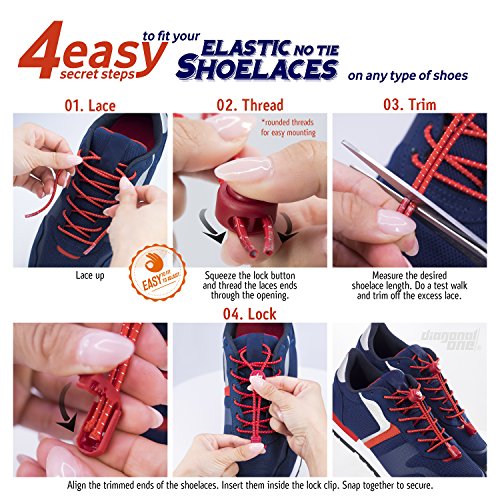 Diagonal One No Tie Elastic Shoelaces 100 Deals
