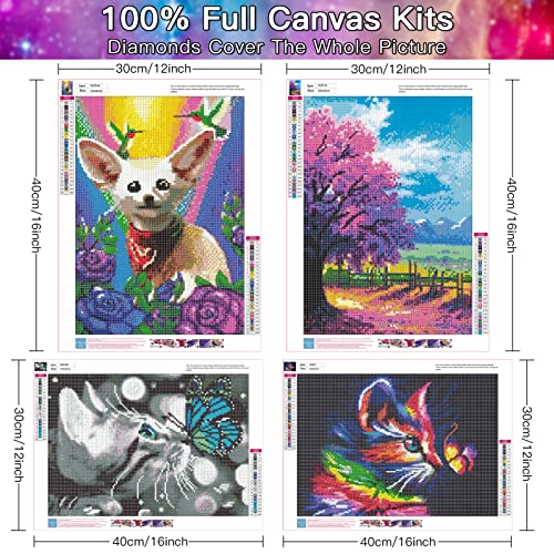 Diamond Painting Kits - Colorful Kitten (4-Pack) 100 Deals
