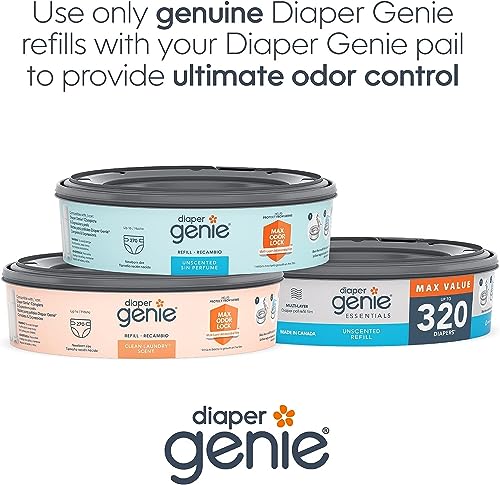 Diaper Genie Essentials 4-Pack | Unscented Continuous Film 100 Deals