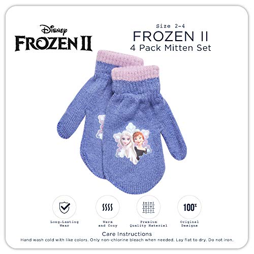 Disney Frozen Toddler/Little Girls' Gloves/Mittens (4-Pack) 100 Deals