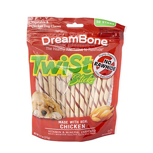 Dreambone Twist Sticks Dog Treats (50 Count) 100 Deals