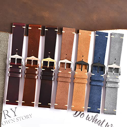 EACHE Leather Watch Bands 20mm - Vintage Style 100 Deals