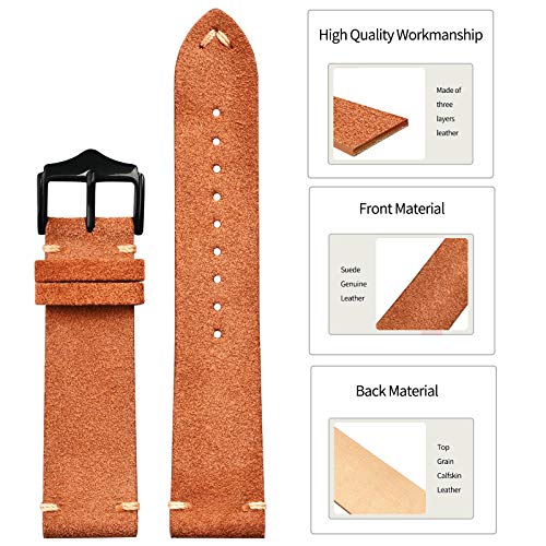 EACHE Leather Watch Bands 20mm - Vintage Style 100 Deals