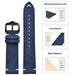 EACHE Suede Leather Watchband - Dark Blue 100 Deals