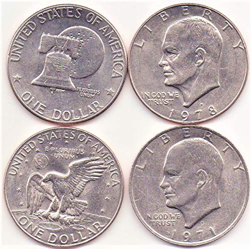 Eisenhower Dollars Set - 4 Unique 1971-1978 Dates 100 Deals
