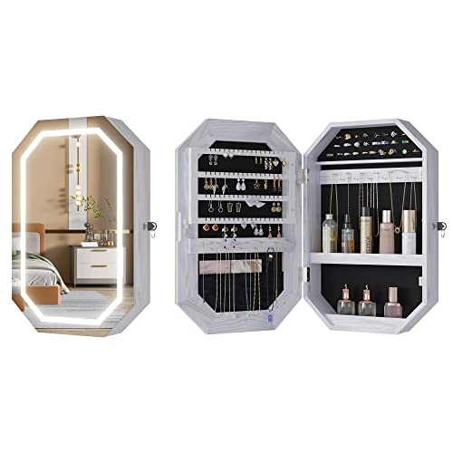 FREDEES Lockable LED Jewelry Cabinet 100 Deals