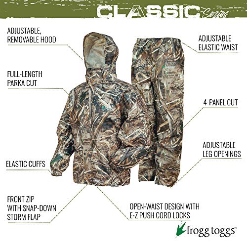 FROGG TOGGS Waterproof Rain Suit, Realtree Max-5 100 Deals