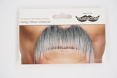 Fake Horseshoe Mustache, Gray and White Color 100 Deals