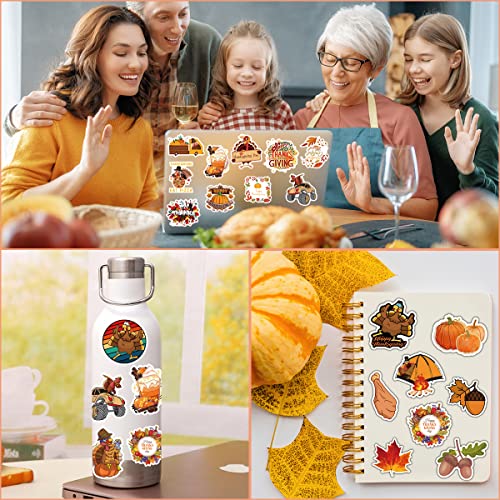 Fall Vibes Thanksgiving Stickers Pack - 100 Pcs 100 Deals