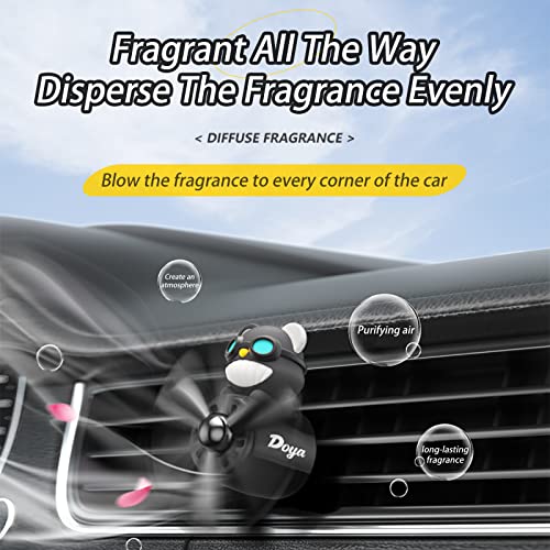 Fancemot Car Air Fresheners Teddy Bear Pilot Car Diffuser Cute Car Perfume Funny Car Fragrance (Teddy Bear) 100 Deals