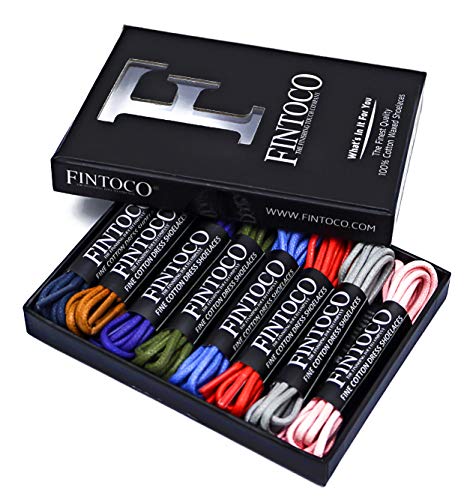 Fintoco Round Waxed Shoelaces - Pastel Colors 100 Deals